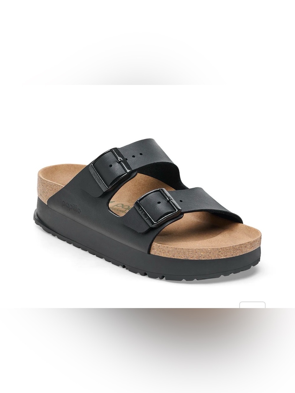 Like new Birkenstock Papillo black vegan platform 39 8